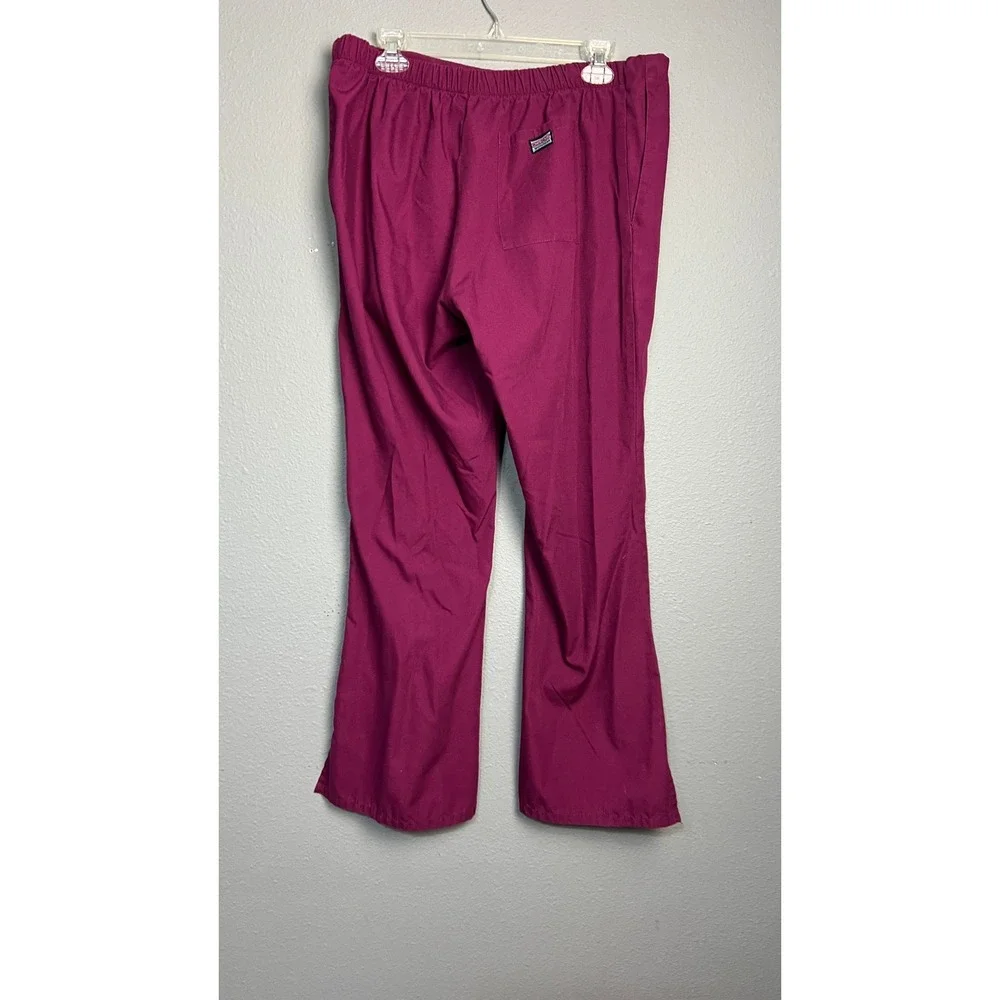 Cherokee Workwear Scrub Pants Bundle of 3 Wine Brown Drawstring 4101 Mens Medium